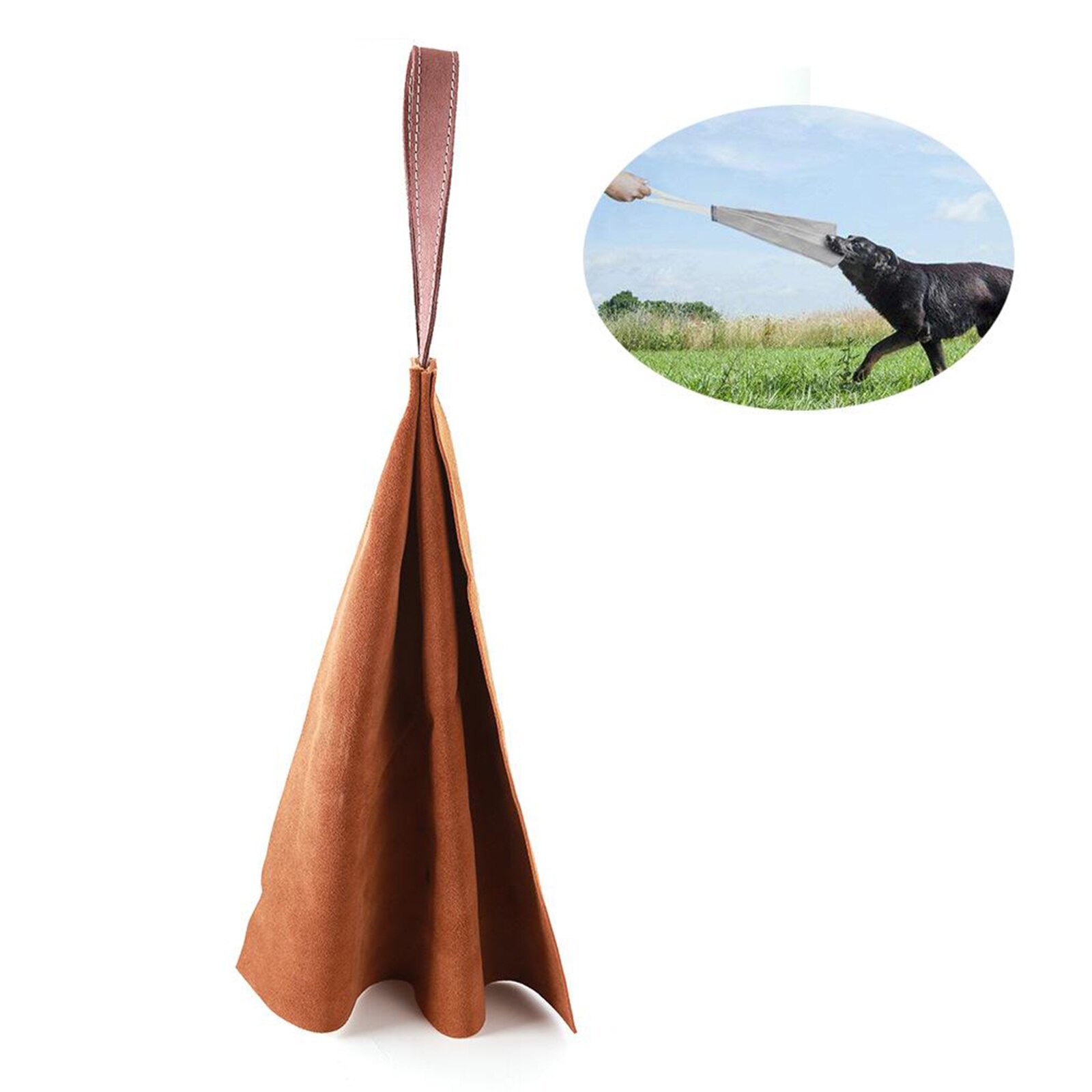 Leather Cloth Young Dog Bite Tug Training Chew Bite Toy Doberman Schutzhund