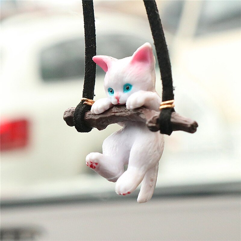 1 Pc Auto Hanger Creatieve Leuke Tak Kat Achteruitkijkspiegel Hanger Auto-interieur Decoratie Auto Interieur Accessoires