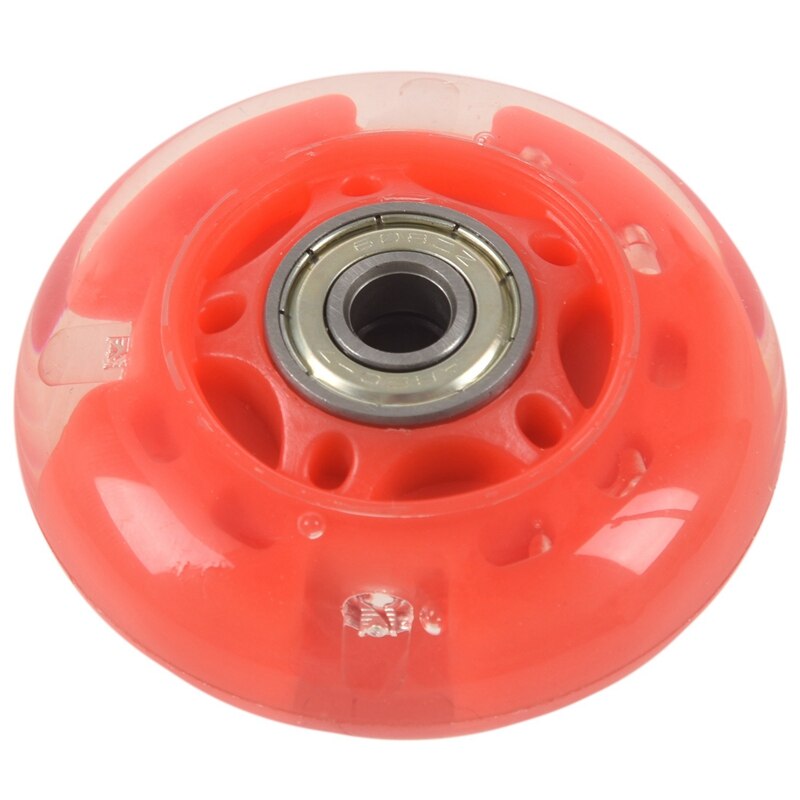 1 par 8mm diâmetro 608zz rolamento inline scooter patinação roda de skate vermelho