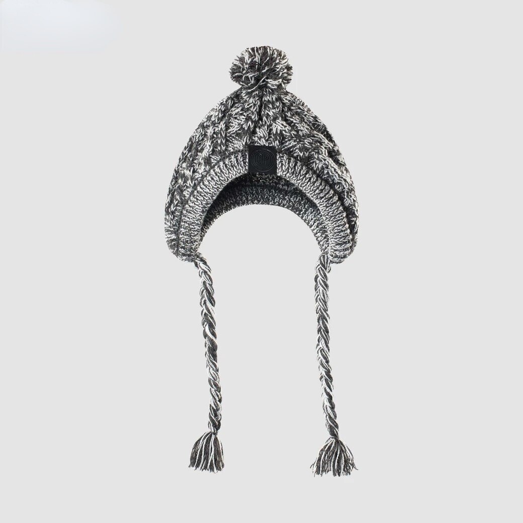 NONOR Winter Warm Dog Hats Windproof Knitting French Bulldog Hat for Dogs Chihuahua Hat Fluffy Ball Puppy Accessories Pet Hat: gray / L 53-61cm