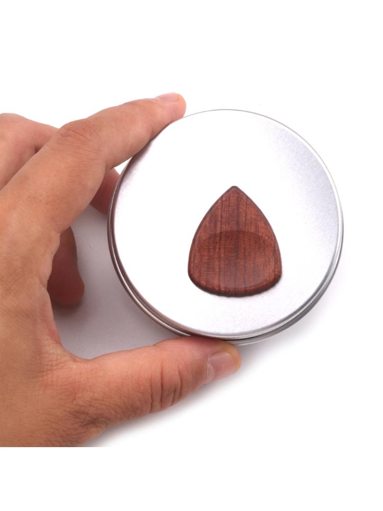 Houten gitaarplectrum metalen opbergdoos voor plectrums houder koffer onderhoudstool gitaar accessoires