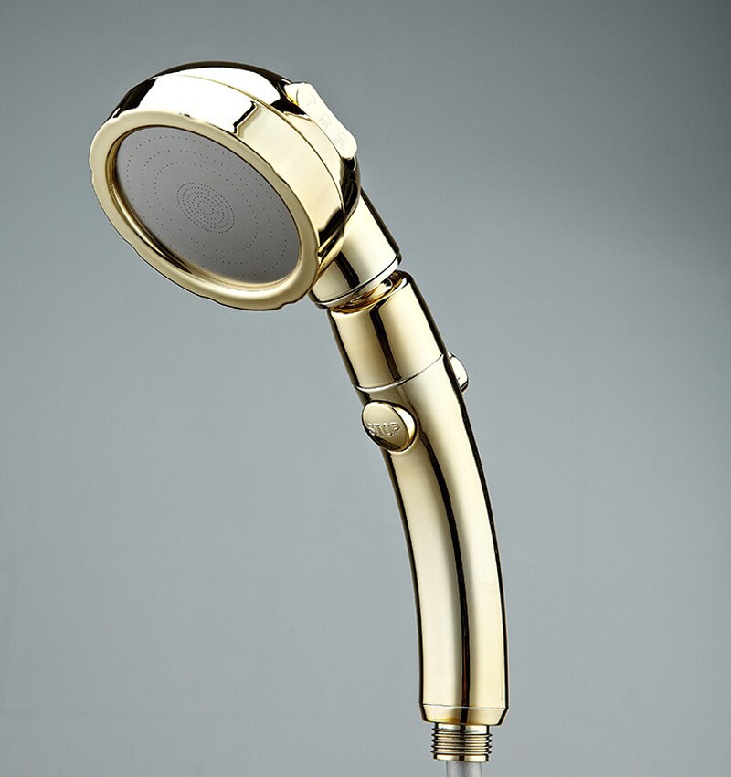 3 modus Dusche Kopf 360 Grad Einstellbar Wassersparbrause Dusche Wasser Druck Dusche Kopf Mit halt Geschmack: golden