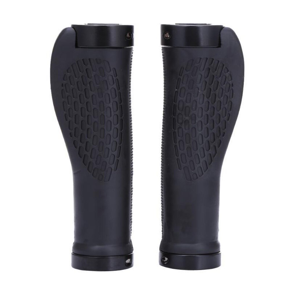 1 paire de ruban de poignée de guidon en caoutchouc pour vtt, antidérapant, verrouillage, accessoires de cyclisme: Black