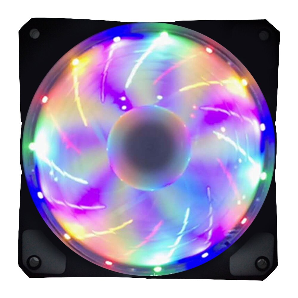Cpu Koeler Fan 15 Leds Pc Computer Case Heatsink Mini Draagbare Ultra Mute Cooling Radiator Koelventilator Desktop Kantoor thuis