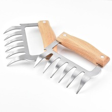 Garras de oso horquilla de barbacoa de acero inoxidable Manual de tirar de carne cortador rebanador de carne de cerdo abrazadera asador tenedor cocina herramientas de barbacoa