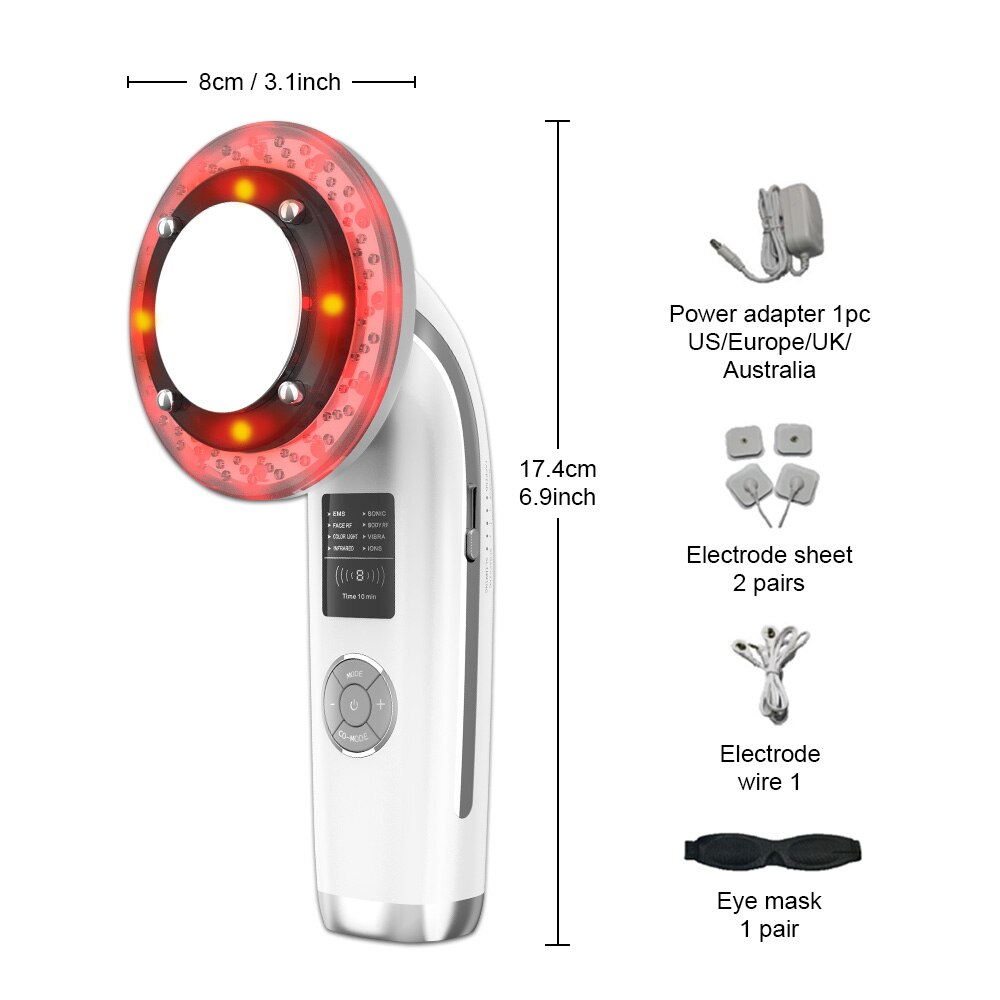 8 IN 1 Cavitation Machine Anti-Cellulite Vacuum Spa Ultrasound Therapy EMS LED Face Body Beauty SkinCare Fat Burner