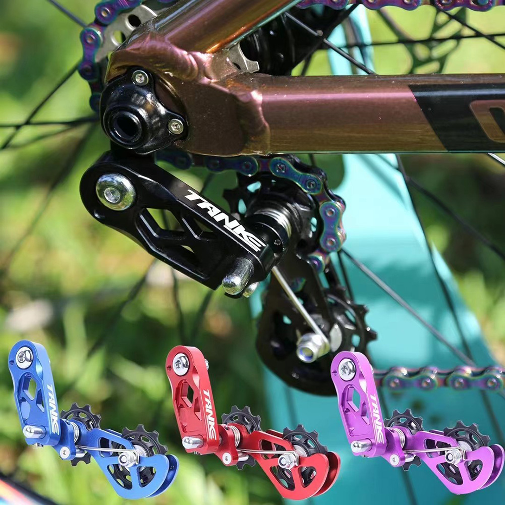 Tensor de cadena , eslabón anticaída, guía de cadena de bicicleta, polea flotante, rueda de ajuste, convertidor de velocidad única