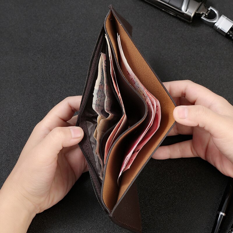 Heren portemonnee portemonnee heren kort pu leer muntkaarthouder stijl stedelijk goed luxe minimalistisch eenvoudig