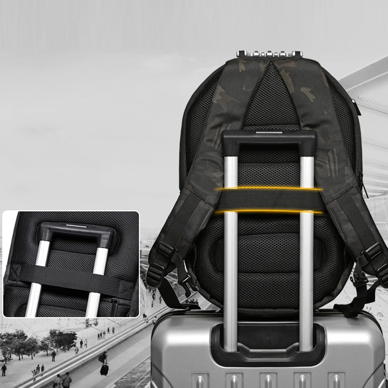 Bluetooth Music Speaker Backpack School Bag USB Charging Multi-functional for Travel Outdoor EDF88