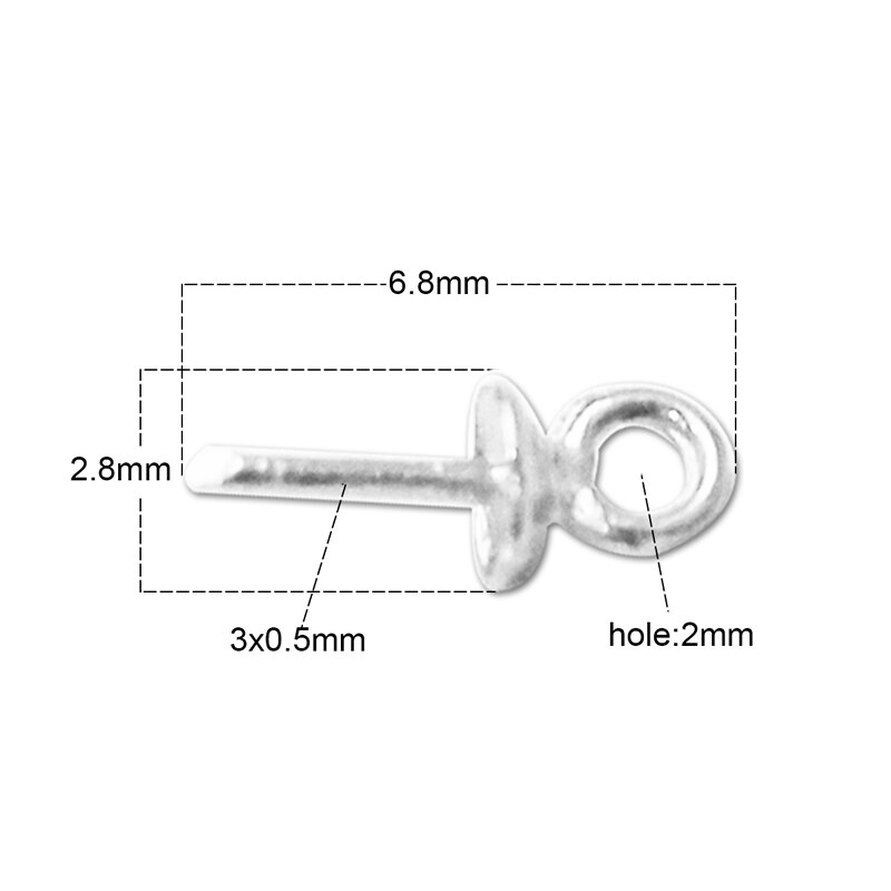 Beadsnice 925 Stering Silver Bail Connectors pendant bail connector pendant beads cap 10pcs per lot: silver plated