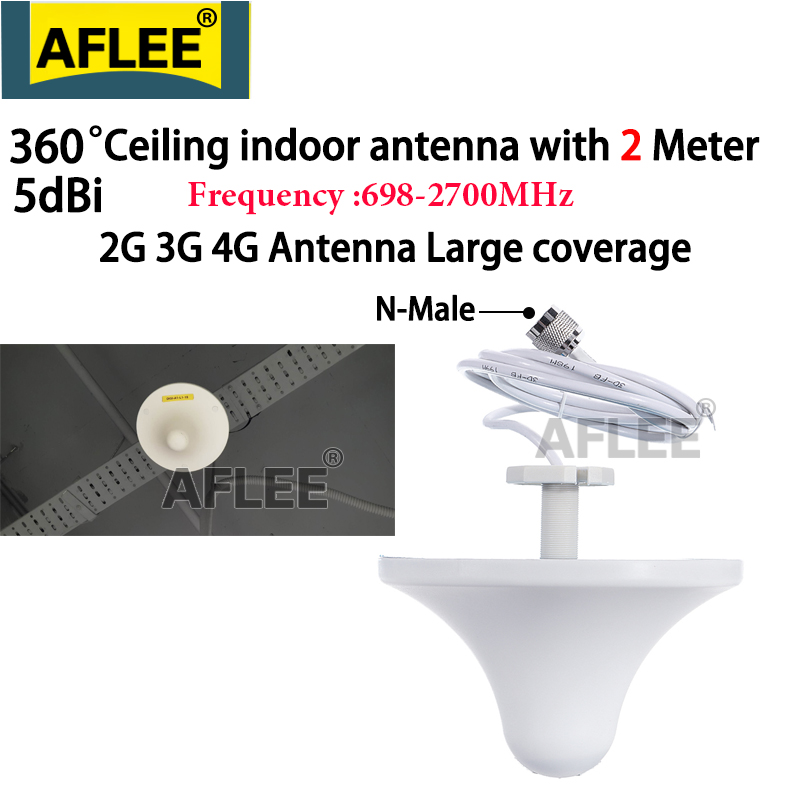 2G 3G 4G LTE Omni antenna Celling antenna interna per Il Segnale Del Telefono Delle Cellule di GSM Del Ripetitore 3G 4G Ripetitore con 0.3M/2M/3 Metri di Cavo