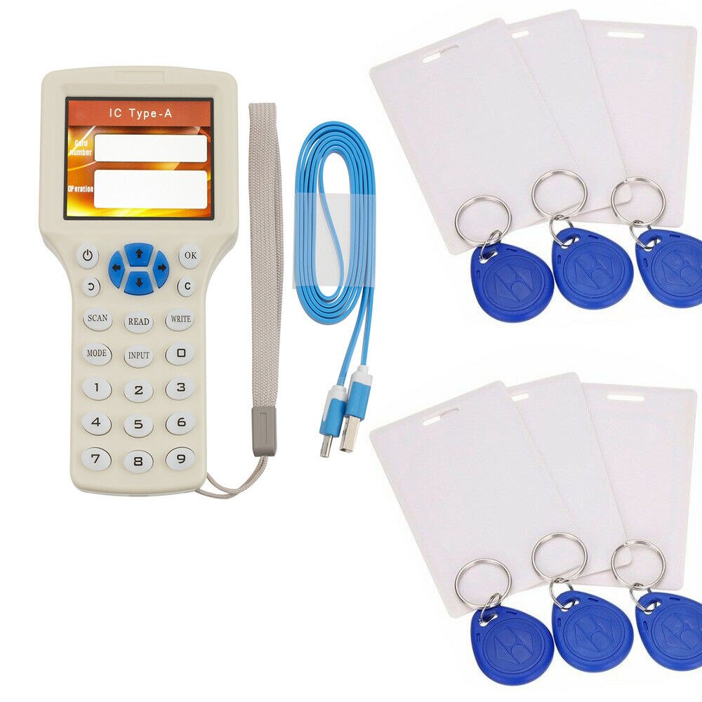Copieur intelligent RFID 10 fréquence NFC | Graveur/lecteurs/duplicateur, 125KHz, programmateur USB 13.56MHz, porte-clés, lecteur de cartes, décodeur UID