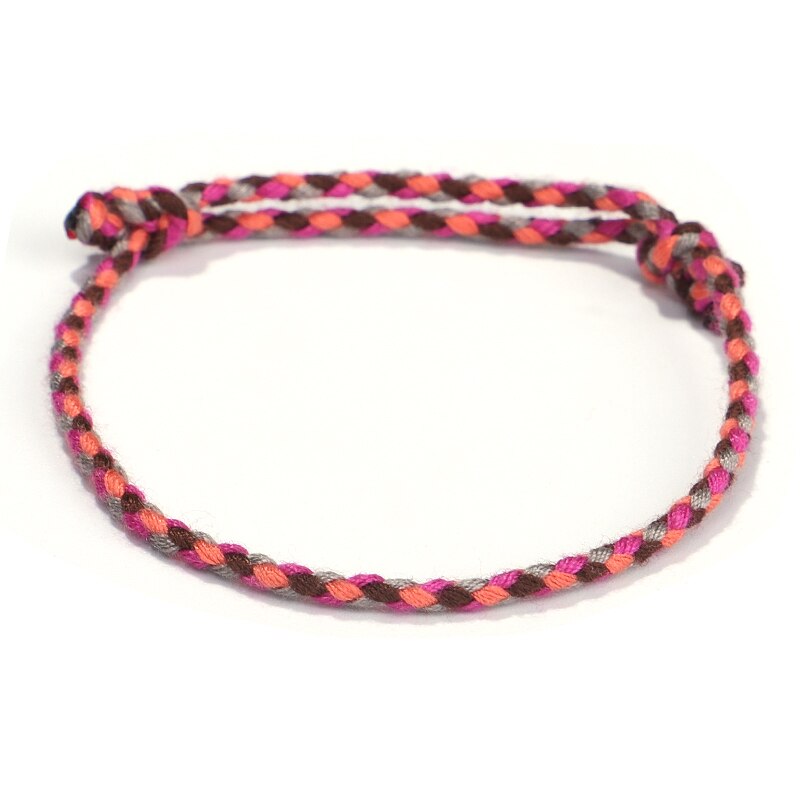 Pulseira prateada da sorte tibetana feminina, bracelete de corda com nó na cor boho: 8