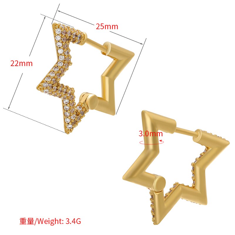 ZHUKOU tendance 1 pièce or/argent couleur boucle d'oreille cerceau pour les femmes CZ cristal boucles d'oreilles modèle de bijoux de : VE224
