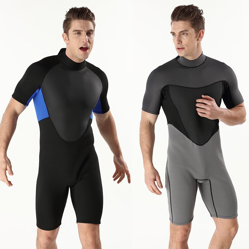 2mm Neopren Wetsuit Männer der Sommer segeln kurzarm Neoprenanzug Tauchen anzug Scuba speerfischen schnorcheln surfen Badeanzug