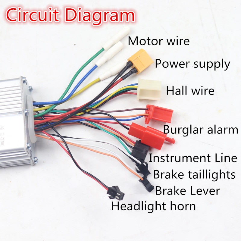 Zhipu Cooling Motor Brushless Controller, 48v 500w Electric Scooter Mountain Bike Speed Controller And Liquid Crystal Display