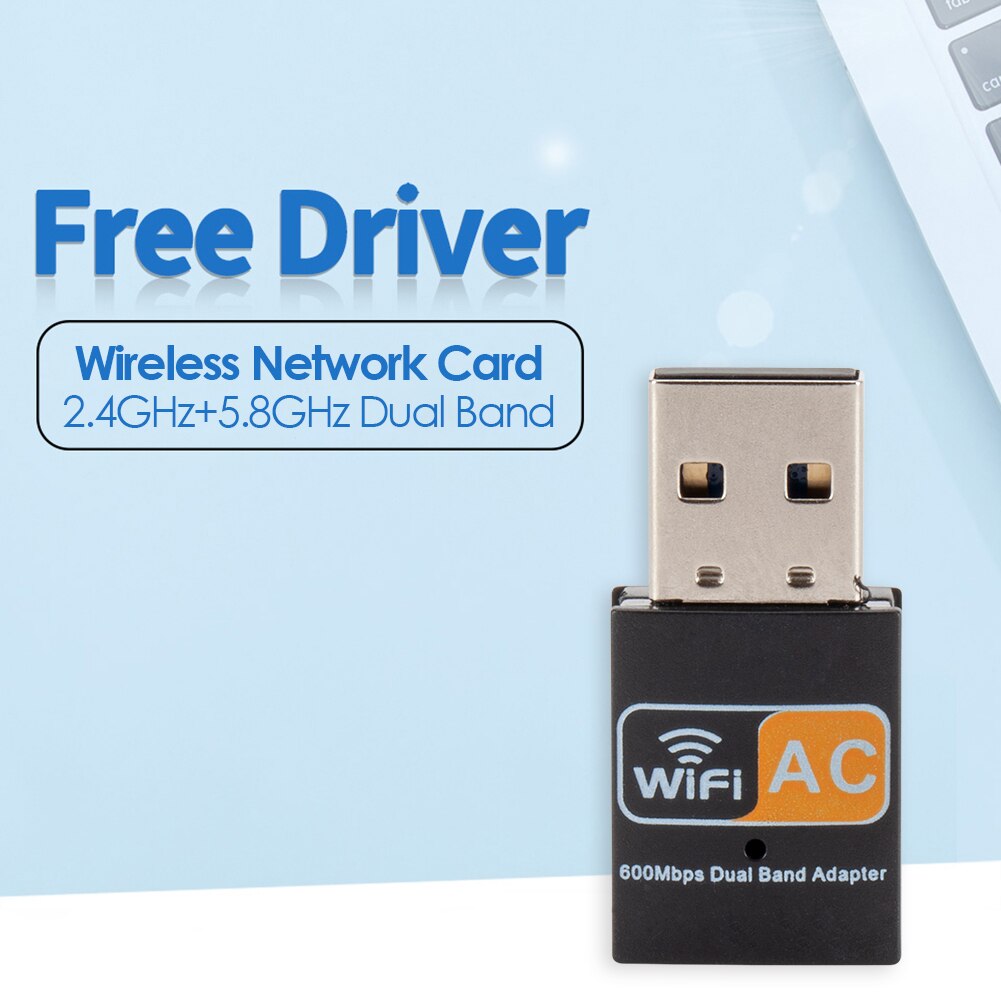 Usb Wifi Adapter 2.4G/5Ghz 600Mbps Wifi Antenne Dual Band 802.11b/N/G/ac Draadloze Computer Netwerkkaart Lan Wifi Dongle Ontvanger