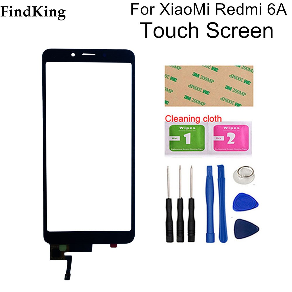 5.45 ''berühren Bildschirm Vorderseite Glas Für Xiaomi Redmi 6 6A Touchscreen Digitizer Sensor Tafel Ersatz Teile Werkzeuge Kleber: schwarz mit Tools