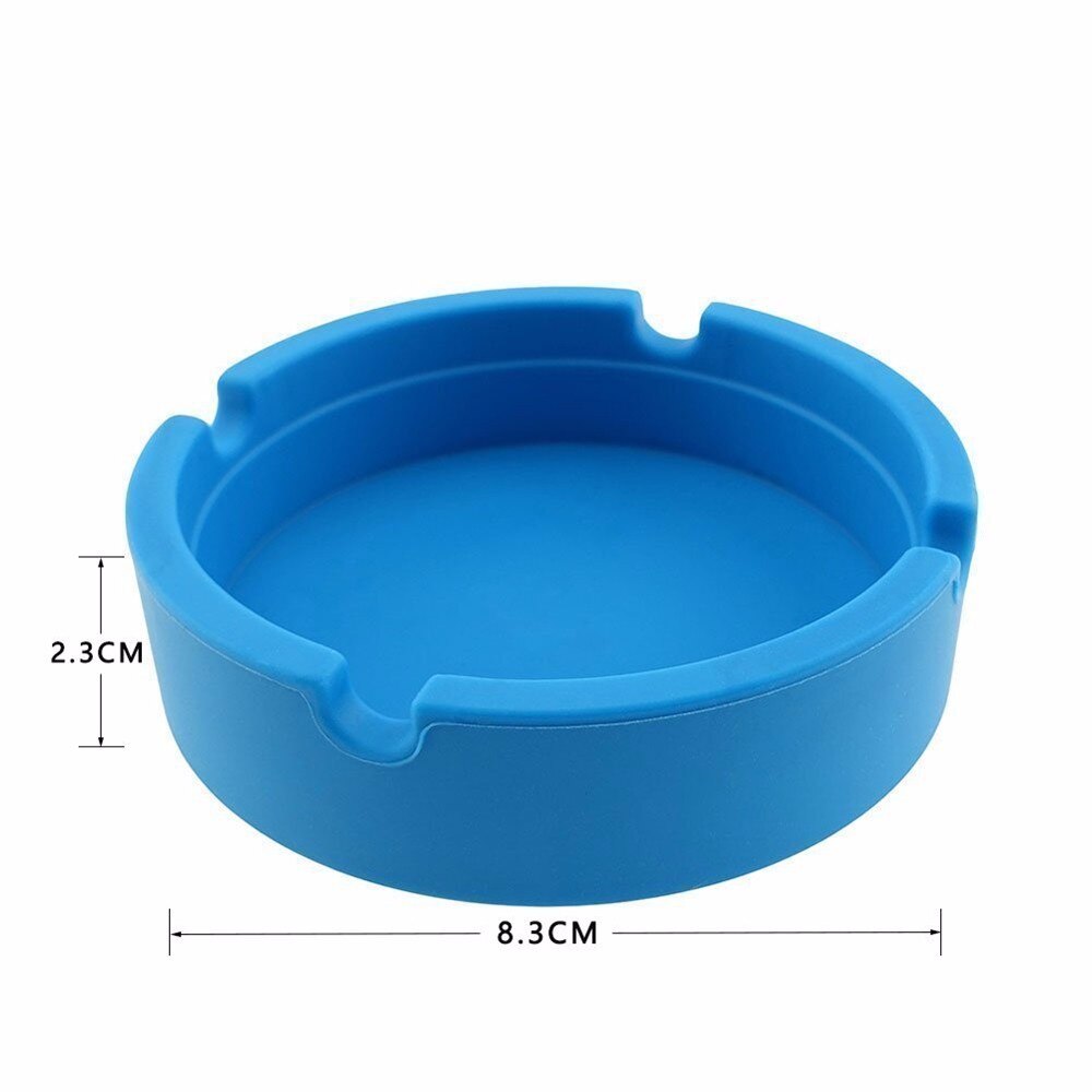 Silicone Rubber Round Ashtray Eco-friendly Fall-proof Noctilucent Ashtray Home Decoration #50