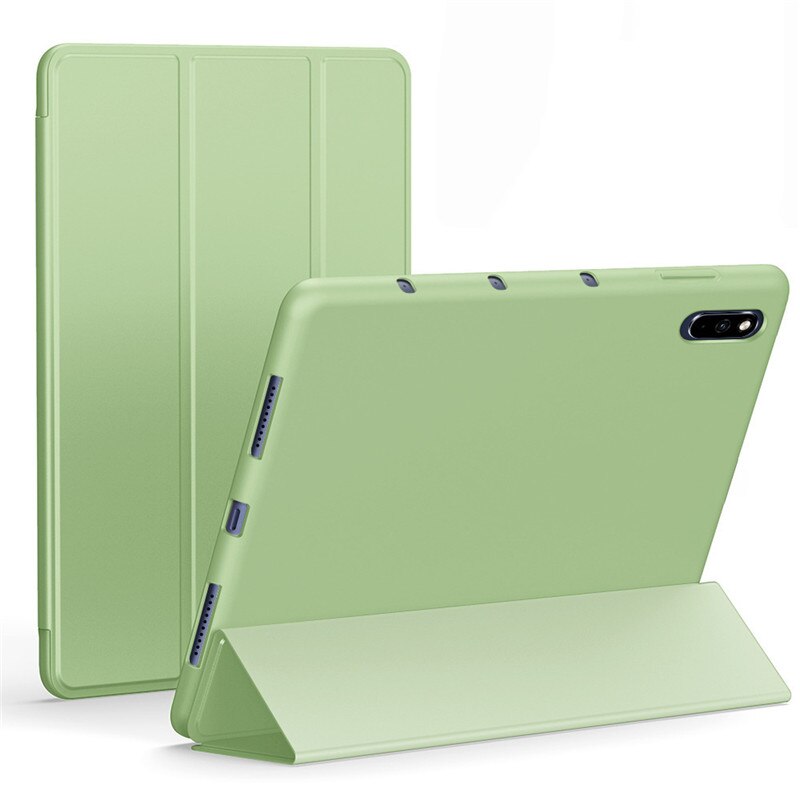 Flip Lederen Tablet Case Voor Huawei Mediapad M5 Lite 10 Silicone Smart Cover Shell Coque Media Pad M5 Lite 10.1 inch Fundas Capa: Light Green