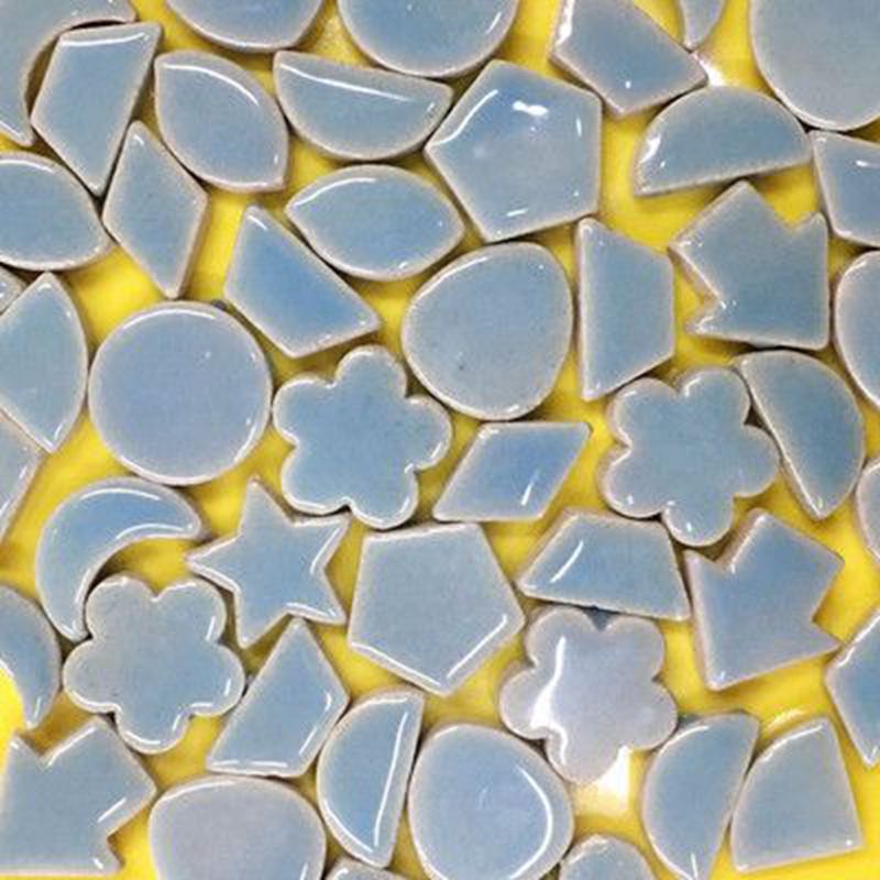 100G Creatieve Keramische Mozaïek Tegels Diy Muur Ambachten Handgemaakte Decoratie Materialen Verschillende Mixes Regels Optic Druppels ZXY3001: Light blue