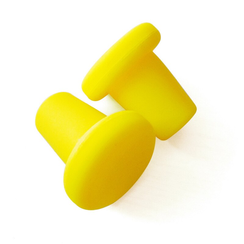 Tapón de silicona para botella de vino, seguro y saludable, conservación de botellas de vino, grado alimenticio, para el hogar: Yellow