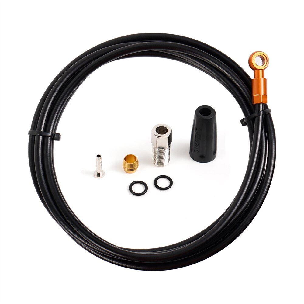 CNC Bike Hydraulic Brake Hose 5mm*3M MTB Brake Hosing Oil Tube Pipe For Shimano BH59 BH90 Bicycle Brake Hose: Gold Set