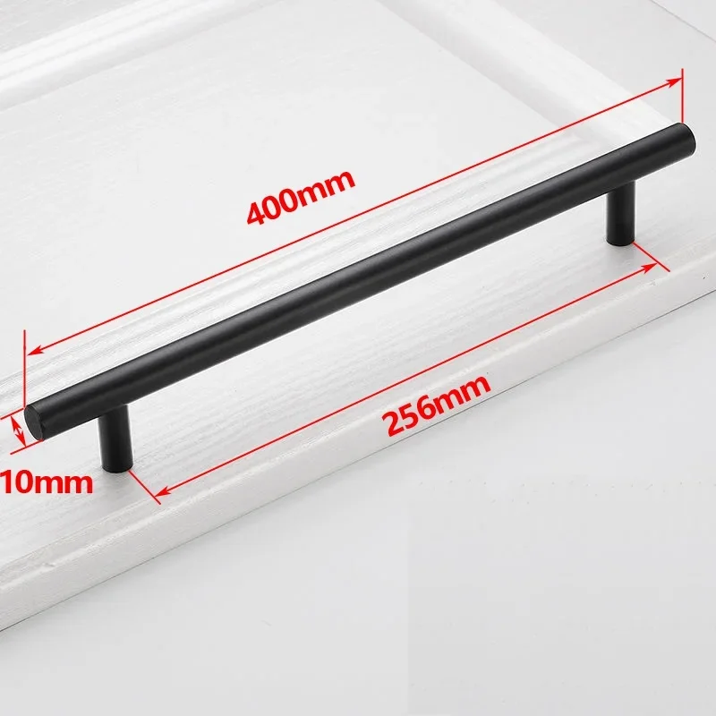 Tirador de barra en T para puerta de cocina, perillas de manija recta, tirador de gabinete, tiradores de acero inoxidable de 10mm de diámetro, herrajes para muebles