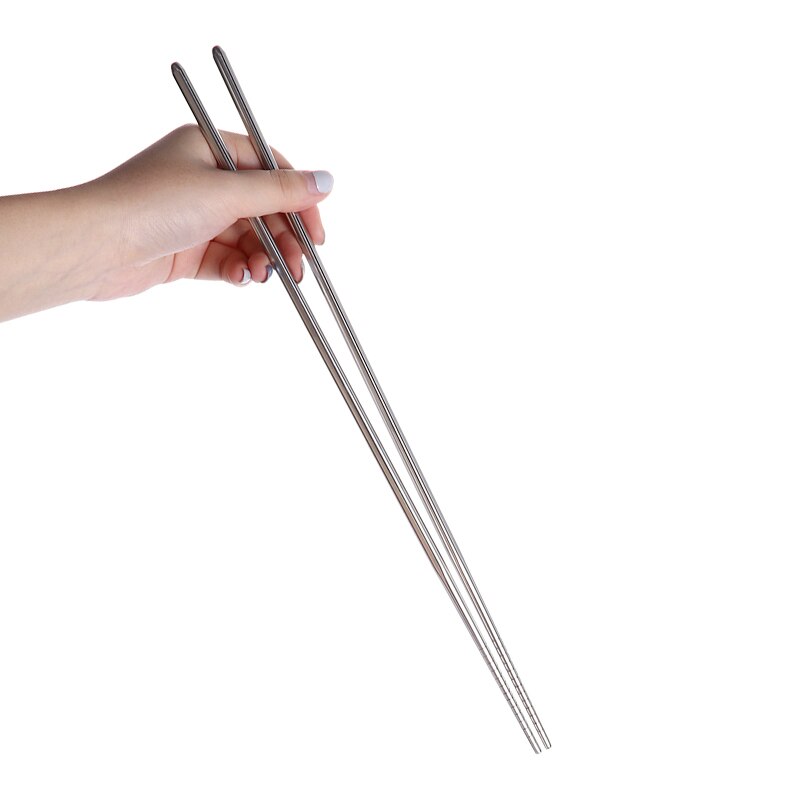 1Pair Extra Long 14 Inch Pot Chopsticks Cooking Frying Noodle Chopsticks Stainless Steel Chinese Food Sticks Sushi Hashi