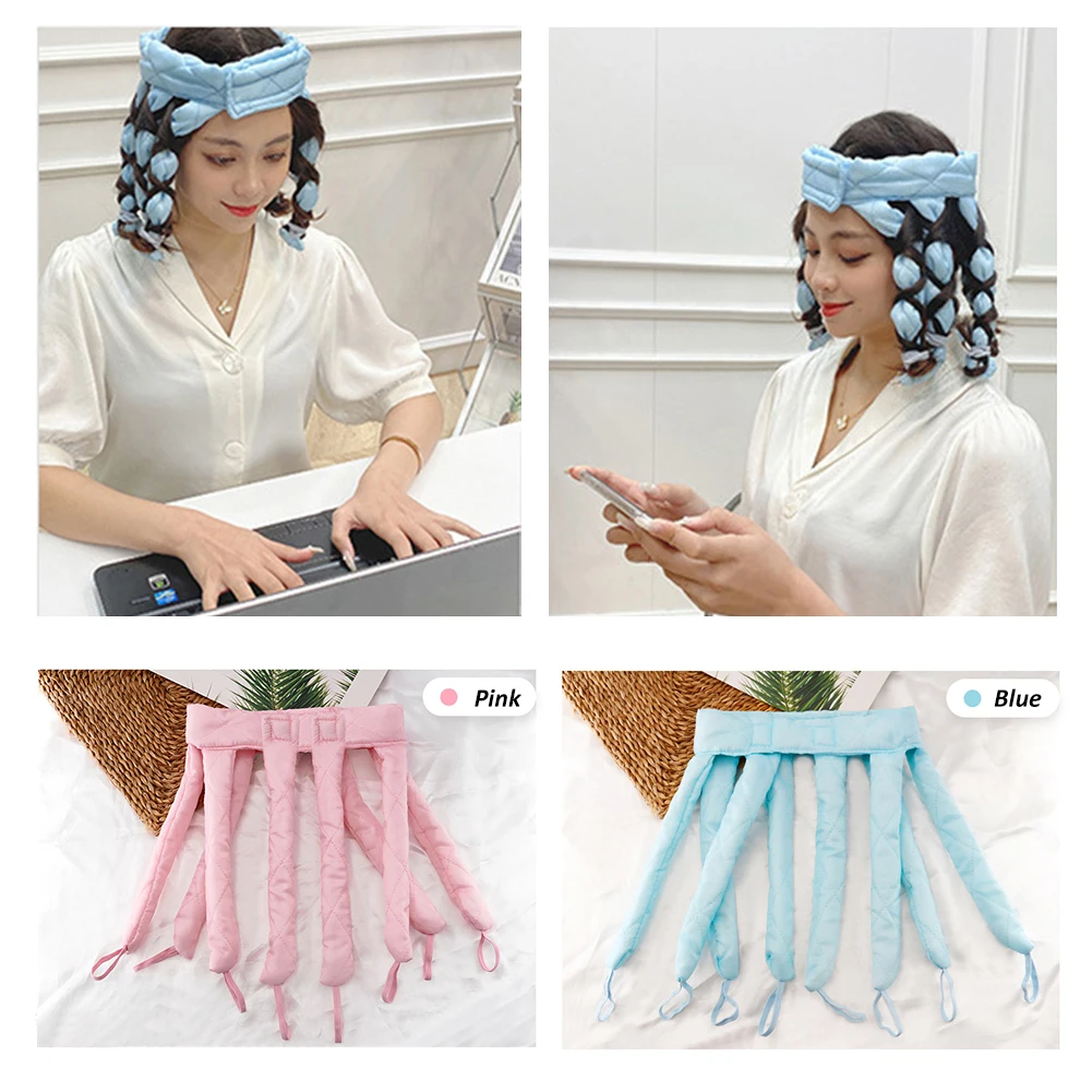 1pc Heatless Haar Curler Krake kräuseln Rollen Weiche Eisstockschießen Stange Stirnband Faul Schlafen Schaum Locken Welle Styling Werkzeuge