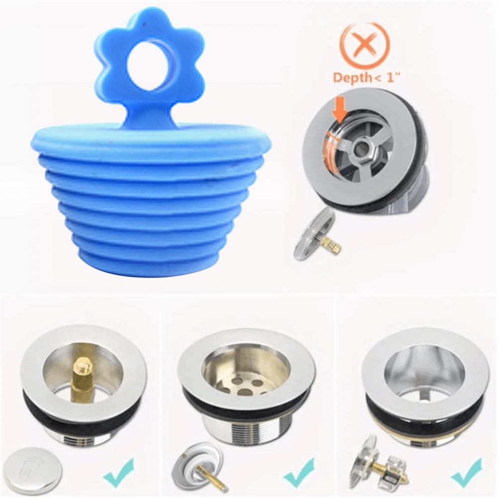 2 Pcs Useful Sink Plug Corrosion-resistant Flexible Drain Stopper Drain Deodorant Plugs for Home Drain Plug