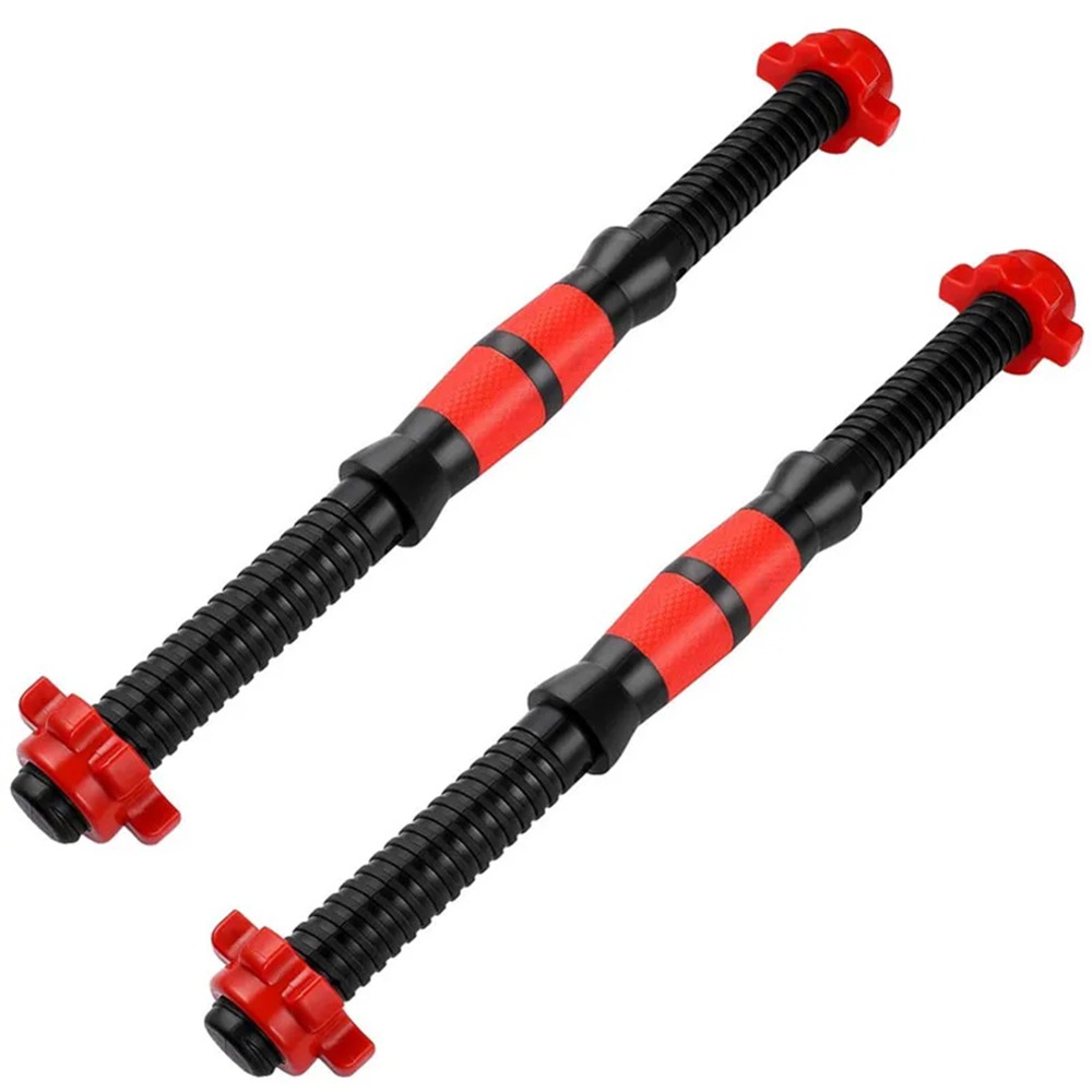 PVC Dumbbell Bar Home Gym Accessories Durable Barbell Buckle Fitness Equipment Spin-Lock Collars Threaded Dumbbell Handles