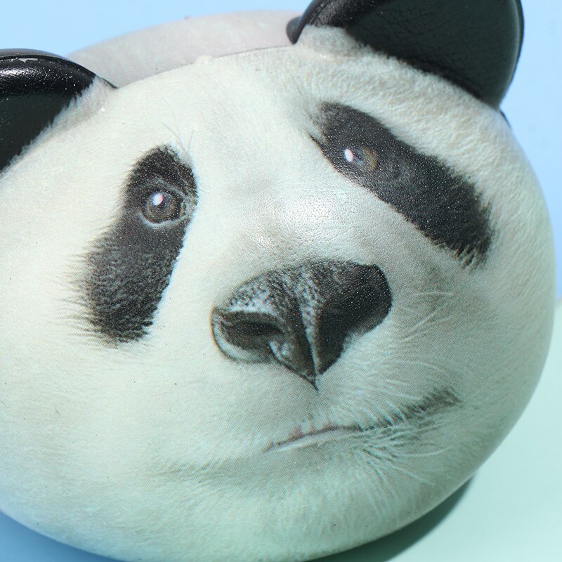 Gesimuleerde kleurenprint panda hoofd langzaam stuiterend dierenhoofd decompressie speelgoed