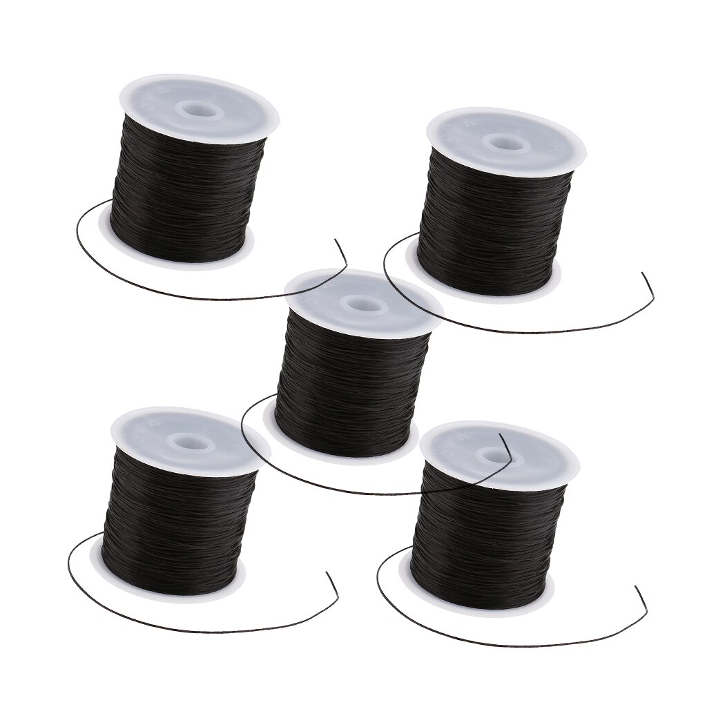 5 Rolls Elastic Wigs Hair Weaving Sewing Decoration Thread Spool
