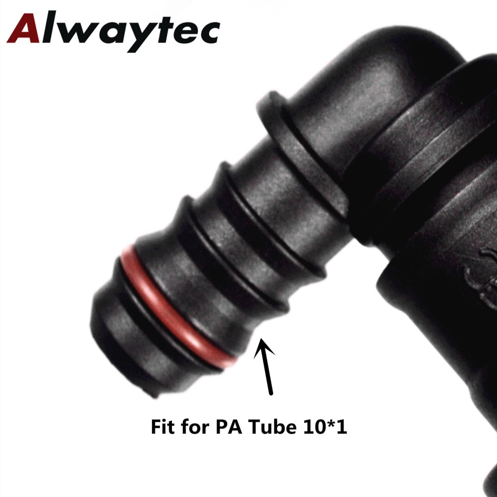 11.8mm ID8 Fuel Line Fitting Connector,SAE12 Elbow Plastic Connector,fuel hose quick connector