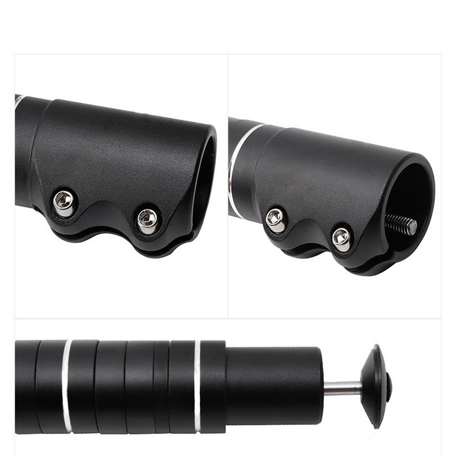 28.6mm Bike Extended Stem Aluminum Alloy Adjustable Bicycle Stem Raiser Extender Extension Stem Bicycle Replacement Parts