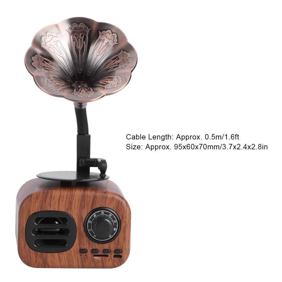 Retro Bluetooth Speaker Plug-in Card Music Player for PC Mobile Phone Tablet bocina bluetooth