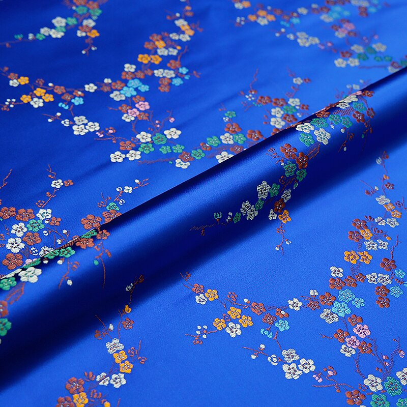Jacquard brocade flower fabric Brocade silk fabrics material for sewing cheongsam and kimono clothing fabric