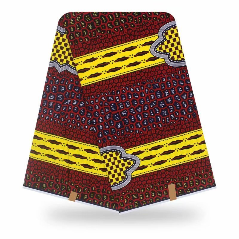 Ankara-tissu en coton cire | Grossiste, tissu africain pour vêtements d'automne 6 Yards une pièce: 08
