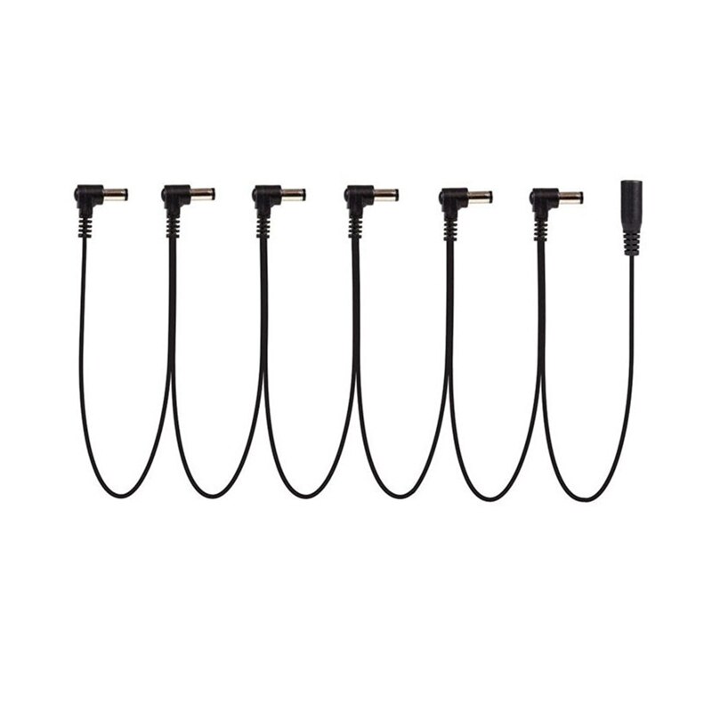Electric Guitar Effect Pedal Daisy Chain Power Supply Cable 9V DC 1A Multi-Interface Connecting 1 to 6 Cable Splitter Cord Right: Default Title