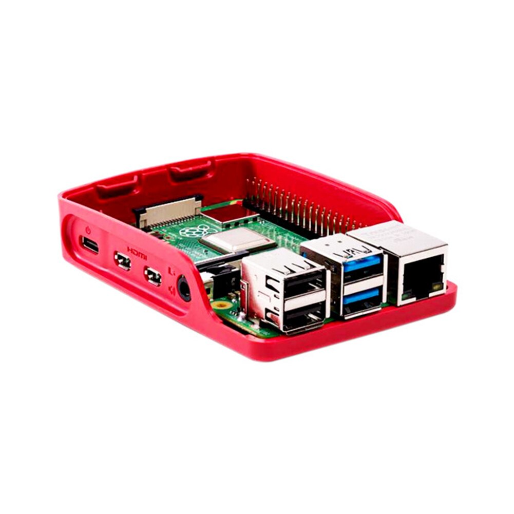 Milieuvriendelijk Abs Shell Rood En Wit Outer Case Cover Voor Raspberry Pi 4