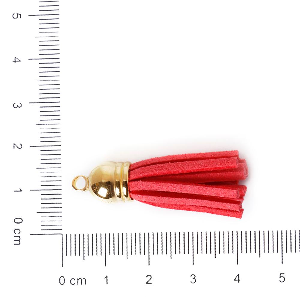 10 stuks vintage leren kwastjes, franje, spikes voor zelfgemaakte sleutelhangers, telefoon kwastjes, handgemaakte oorbellen, sieradenaccessoires: Perzik