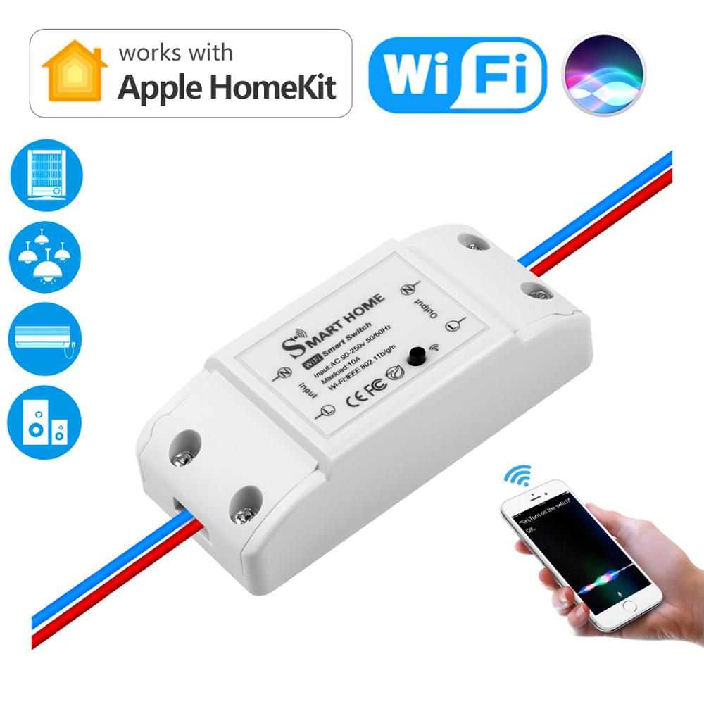 Clever Leben Zu Hause WiFi Clever Lampe Relais Schalter Universal- Unterbrecher Fernbedienung Siri Stimme Kontrolle LED-lampe Schalter Arbeit Für Apfel homekit