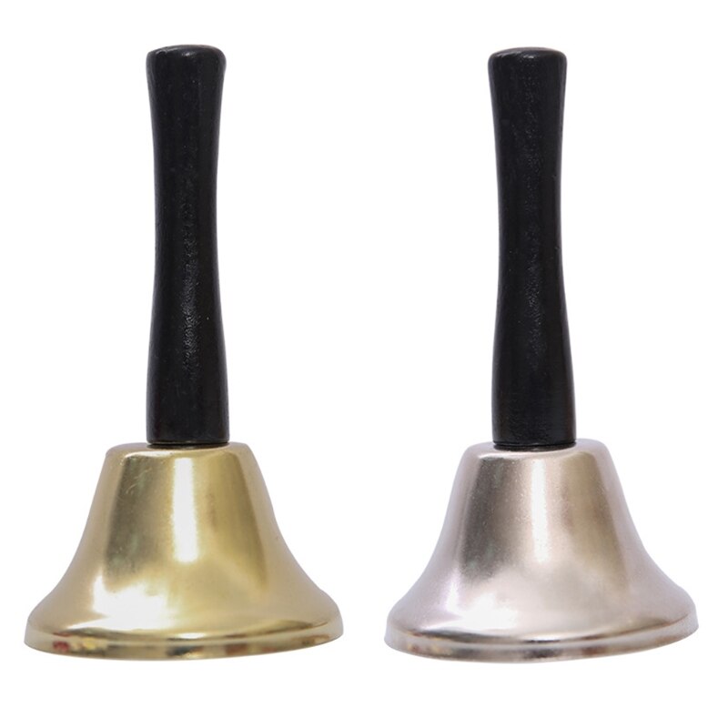 2 Stuks Kerst Hand Bell Nobele Receptie Diner Party Jingle Bells Restaurant School Tafelbel Decoraties