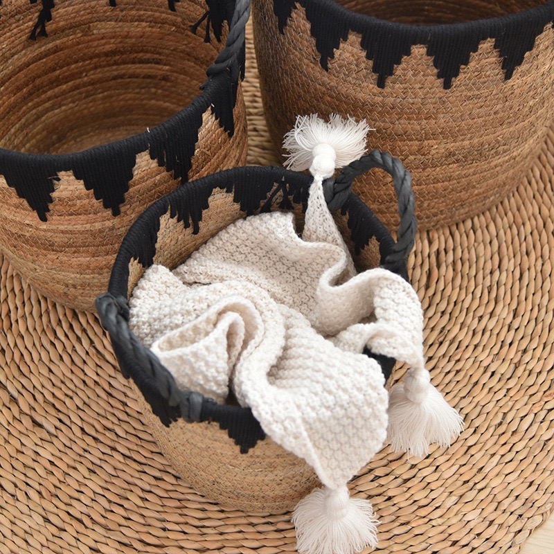 Großer Pflanzgefäß aus natürlichem Seegras, Abdeckung für Blumentöpfe, Pflanzgefäße für den Innenbereich, Blumentöpfe, gewebter Korb, Canasto Decorativo Home Garden Deco
