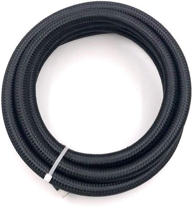 3M/9.84FT 6AN Nylon Gevlochten Olie Brandstof Lijn Einde Fittings Slang En Adapter Kit Sets Zwart AN6-3M-K Olie koeler Tubing Set