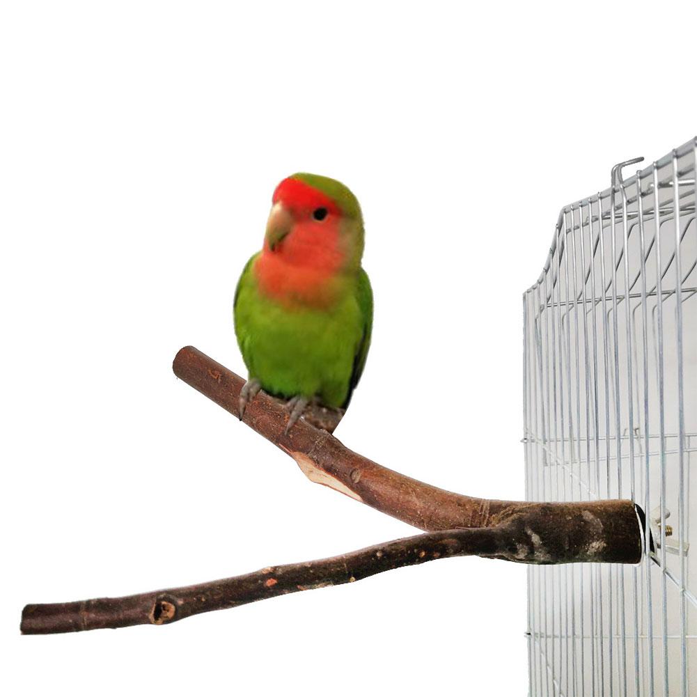 Kæledyr papegøje fugl stativ aborre naturlig træ bjælke fugl stående stick cockatiel bid klo slibning legetøj fugl bur tilbehør