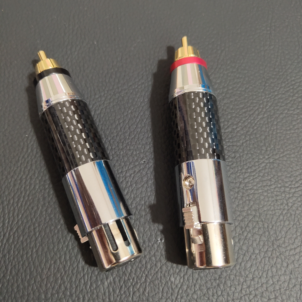 Adattatore Jack Audio di alta qualità bilancia in fibra di carbonio spina da XLR a RCA connettore Ciao-fi XLR 3 spillo femmina a RCA maschio 2 pz/impostato: Rosso