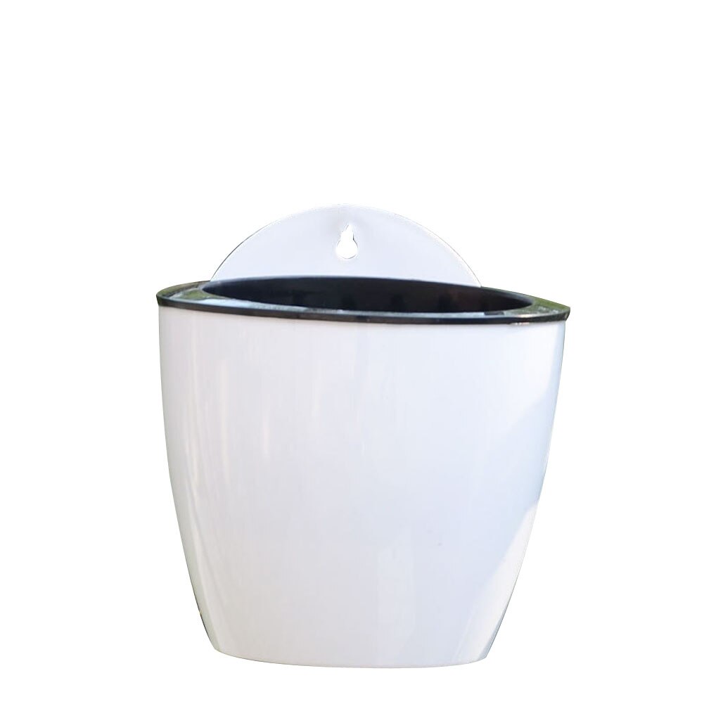 AA Lazy Automatic Water-absorbing Flower Pot Succulent Wall-mounted Hydroponic Plastic Flower Pot: A