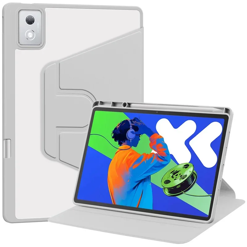 For Lenovo Idea Tab Pro Case with Pen Holder 360 Rotating Acrylic Clear Hard Tablet Coque For Idea Tab Pro 12.7 tb373fu Case: Blue